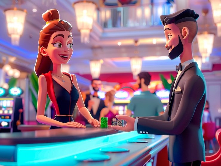 Live baccarat dealer at slot95 login studio